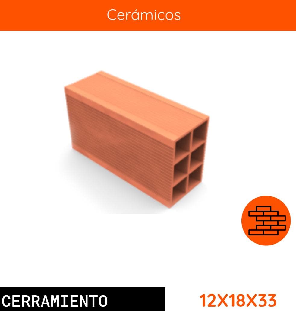 Cerámico Cerramiento 12x18x33