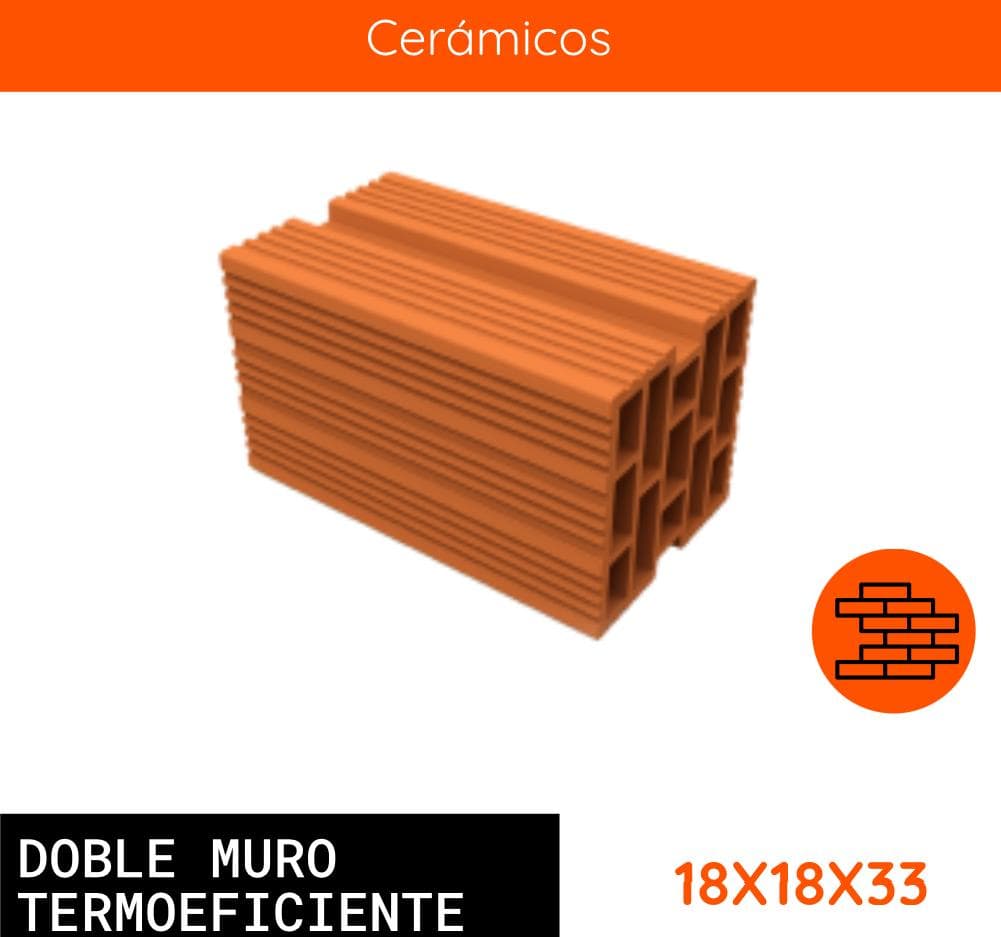 Cerámico Doble Muro Termoeficiente 18x18x33