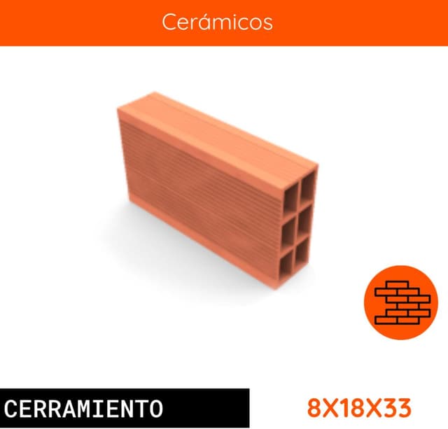 Cerámico Cerramiento 8x18x33